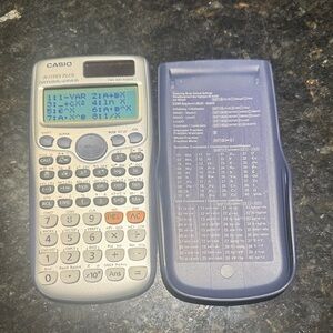 Casio FX-115ES Plus Scientific Calculator - Silver and Blue